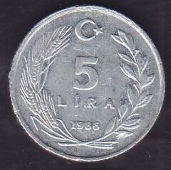 1986 Yılı 5 Lira