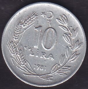 1981 Yılı 10 Lira