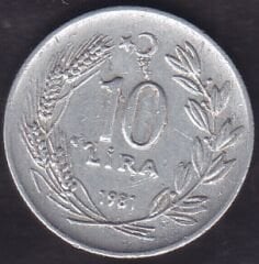 1981 Yılı 10 Lira