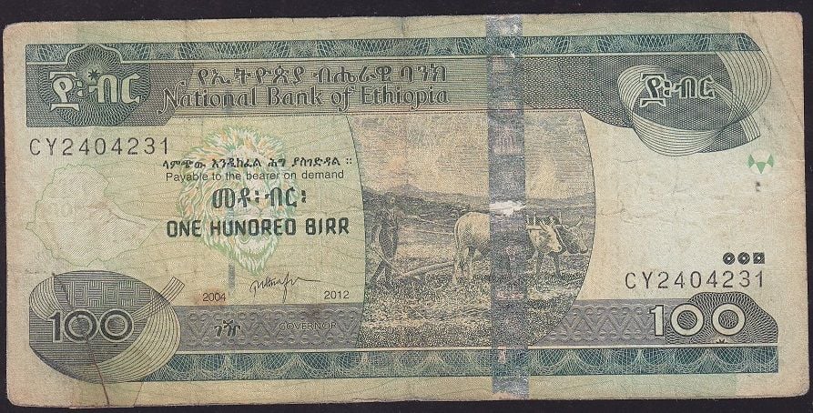 Etiyopya 100 Bırr 2012 Haliyle