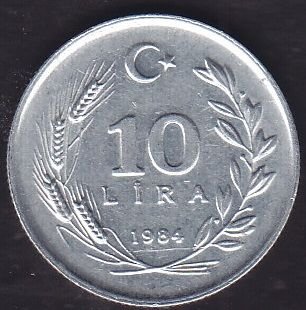 1984 Yılı 10 Lira