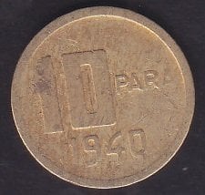 1940 Yılı 10 Para Çok Temiz