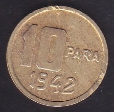 1942 Yılı 10 Para Çok Temiz ( Temizlenmiş )