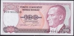 7.Emisyon 2.Tertip 100 Lira D09 804108 Çilaltı