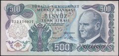 6.Emisyon 2.Tertip 500 Lira O22 176927 Çilaltı