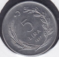 1977 Yılı 5 Lira