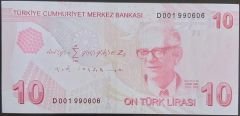 9.Emisyon 4.Tertip 10 Lira D001 990606 Çilaltı Çil