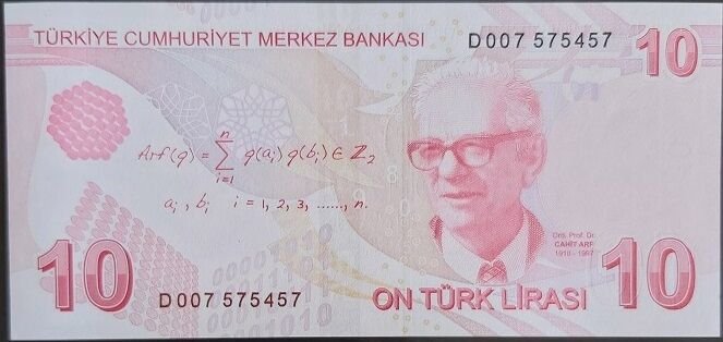 9.Emisyon 4.Tertip 10 Lira D007 575457 Çil