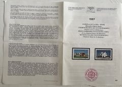 KKTC Avrupa Anma Serisi Pul Broşürü 1987
