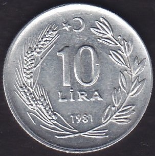 1981 Yılı 10 Lira