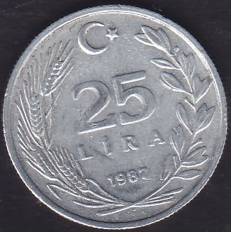 1987 Yılı 25 Lira