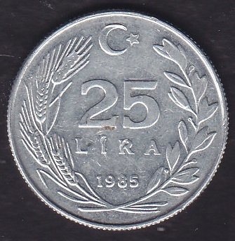 1985 Yılı 25 Lira