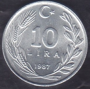 1987 Yılı 10 Lira Çilaltı Çil