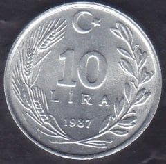 1987 Yılı 10 Lira Çilaltı Çil