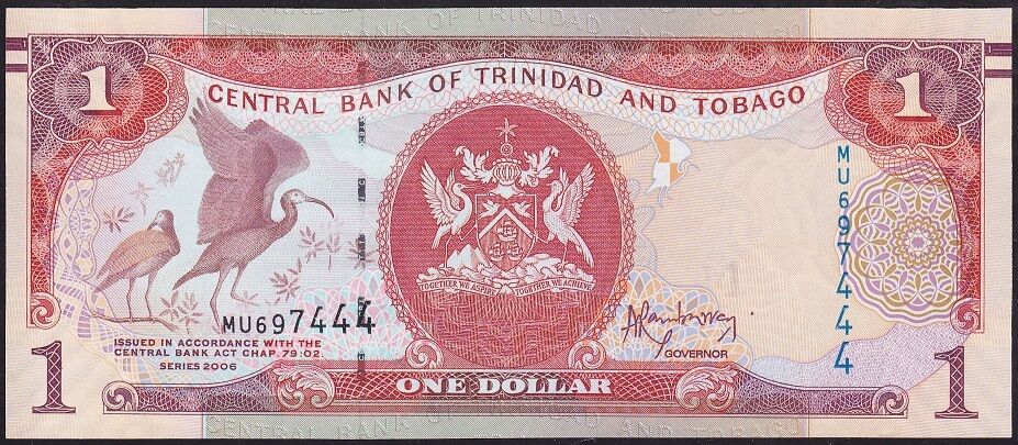 Trinidad And Tobago 1 Dolar 2006 Çilaltı Çil Pick 46A --- 444