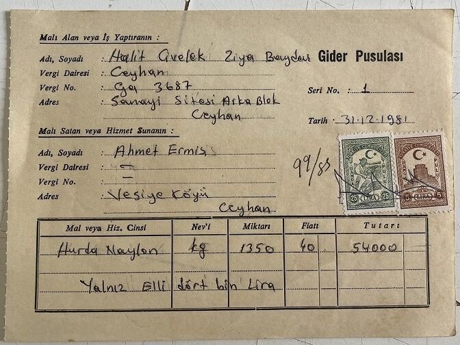 Gider Pusulası 1981 Pullu