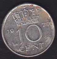 Hollanda 10 Cent 1977