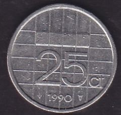 Hollanda 25 Cent 1990
