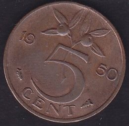 Hollanda 5 Cent 1950