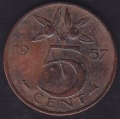 Hollanda 5 Cent 1957