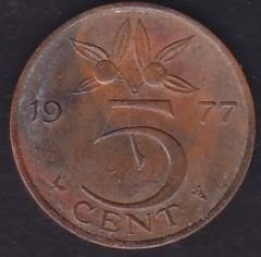 Hollanda 5 Cent 1977