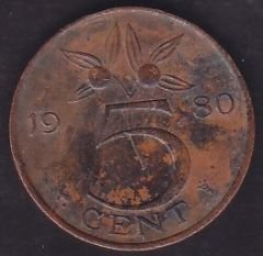 Hollanda 5 Cent 1980