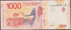 Arjantin 1000 Pesos 2017 Çil ( 888 )