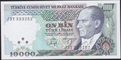 7.Emisyon 4.Tertip 10000 Lira J37 333252 Çil