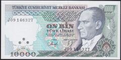 7.Emisyon 4.Tertip 10000 Lira J09 146327 Çilaltı