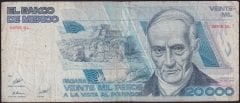 Meksika 20000 Pesos 1987 Temiz Pick 91b