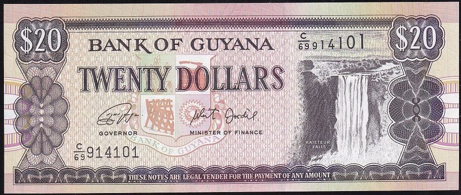 Guyana 20 Dolar 1996 - 2016 Çil Pick 30g