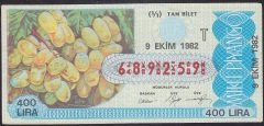 1982 9 Ekim Tam Bilet - T Serisi