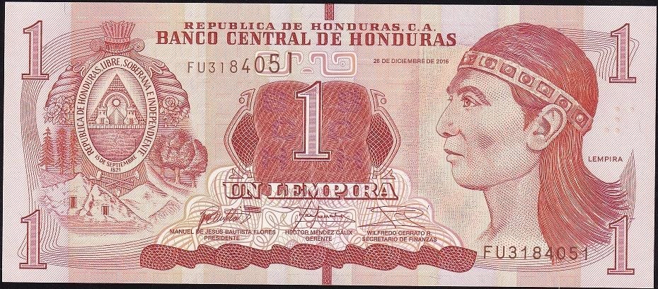Honduras 1 Lempira 2016 Çil