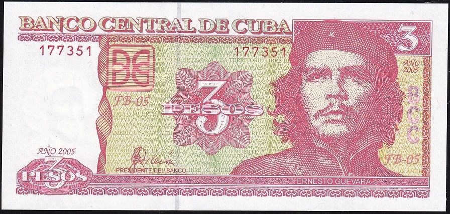 Küba 3 Pesos 2005 Çil Pick 127b