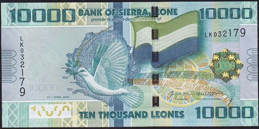 Sierra Leone 10000 Leones 2021 Çil