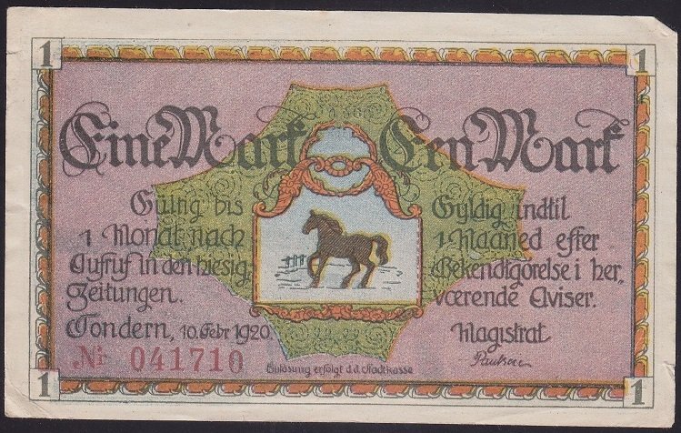 ALMANYA 1 MARK NOTGELD 1920 ÇİLALTI