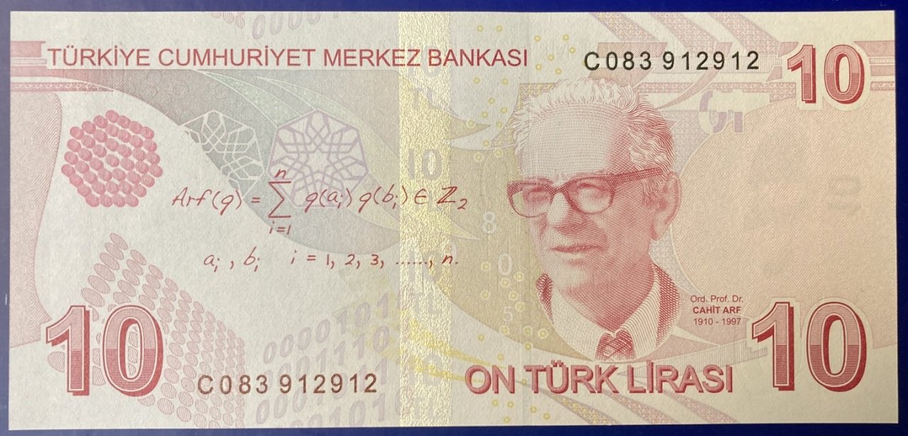 9.Emisyon 3.Tertip 10 Lira C083 912 912 Çilaltı Çil Tekrarlayan Numara