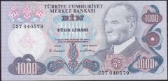 6.Emisyon 1.Tertip 1000 Lira C37 040579 Çok Çok Temiz