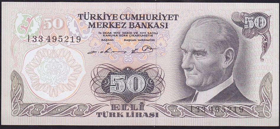 6.Emisyon 1.Tertip 50 Lira I33 495219 Çilaltı