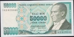 7.Emisyon 1.Tertip 50000 Lira I63 623040 Çil