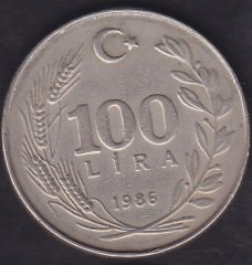 1986 Yılı 100 Lira