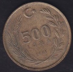 1991 Yılı 500 Lira