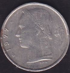 Belçika 1 Frank 1977