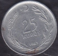 1967 YILI 25 KURUŞ