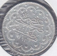 1293 / 33 Abdulhamit 10 Kuruş Çilaltı Çil Gümüş