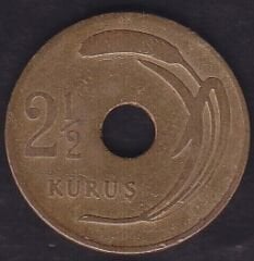 1951 Yılı 2.5 Kuruş