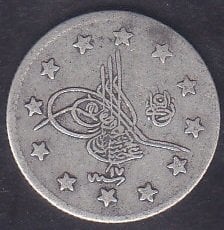 1293 / 17 Abdulhamit 2 Kuruş Çok Temiz Gümüş