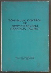 TOHUMLUK KONTROL VE SERTİFİKASYONU HAKKINDA TALİMAT - 1976