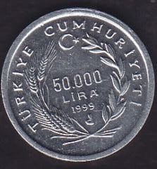 1999 Yılı 50000 Lira FAO Çil