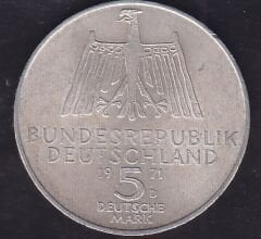Almanya 5 Mark 1971 Gümüş ( 11.2 Gram )